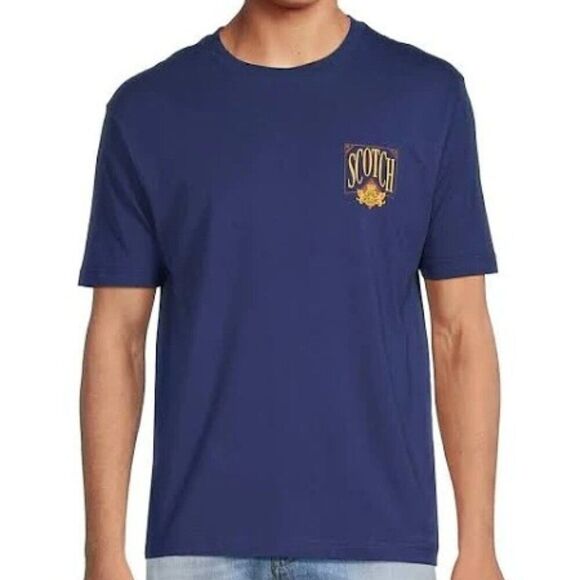 NWT Scotch & Soda Amsterdam Relaxed Fit Logo Graphic T-Shirt L - Picture 1 of 8